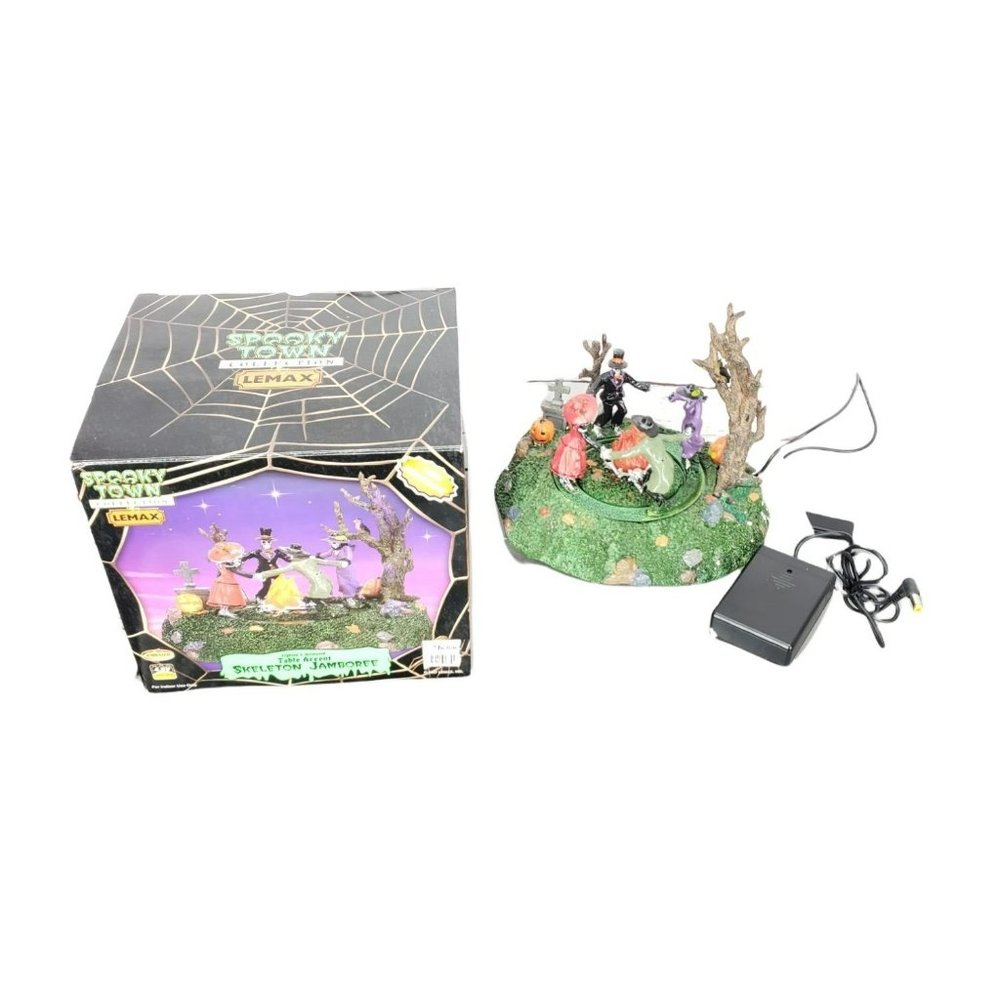 Lemax Tabletop Accent Ceramic Animated Light Skeleton Jamboree
